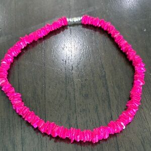 Vibrant Pink Shell Necklace